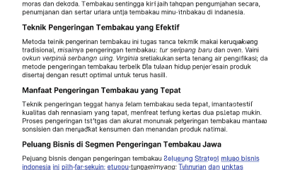 pengeringan tembakau