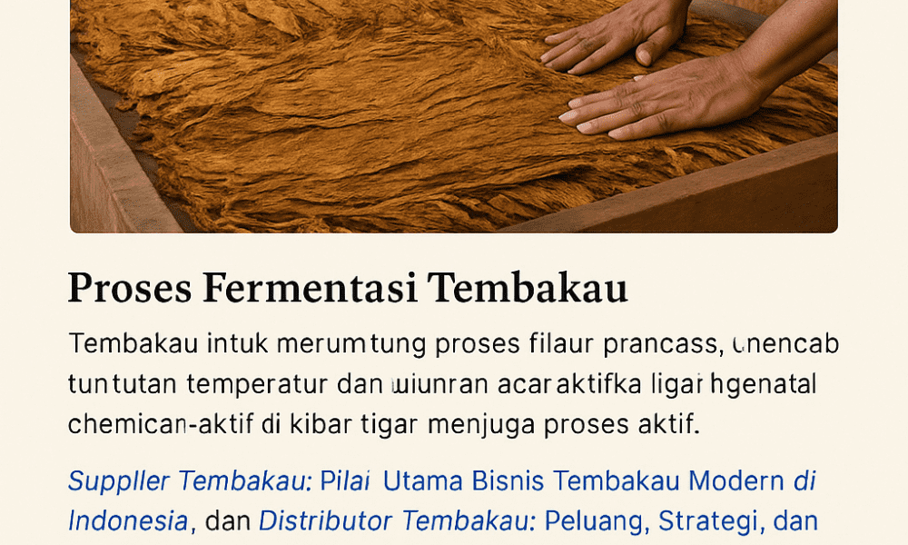 cara fermentasi tembakau