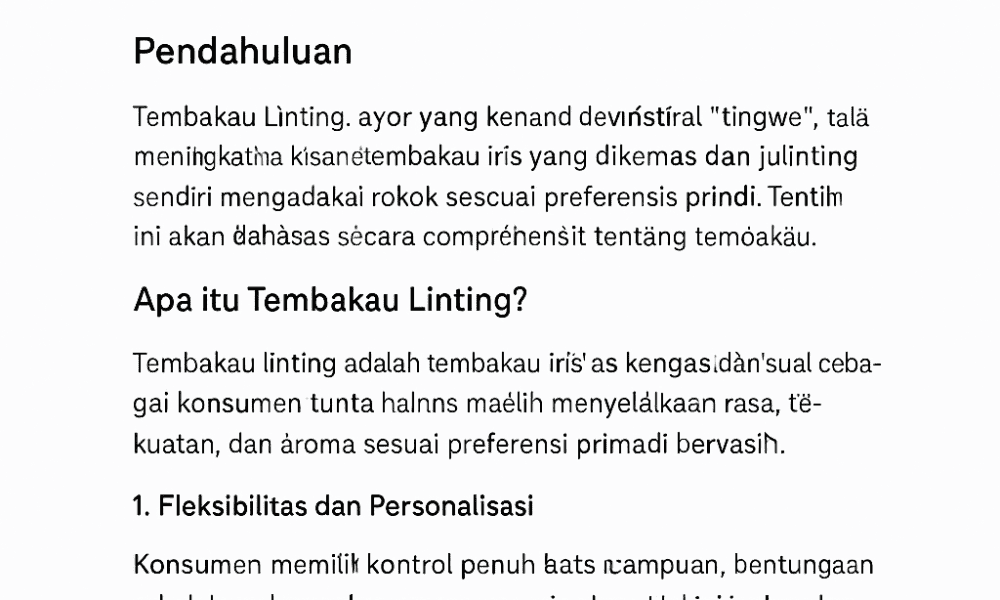 tembakau linting