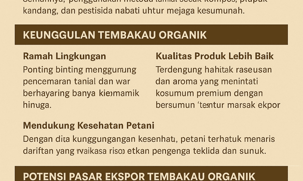 Potensi Tembakau Organik
