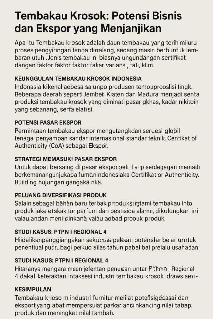 Tembakau Krosok