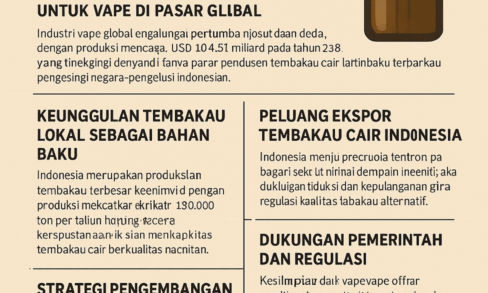 Tembakau Cair Untuk Bahan Baku Vape