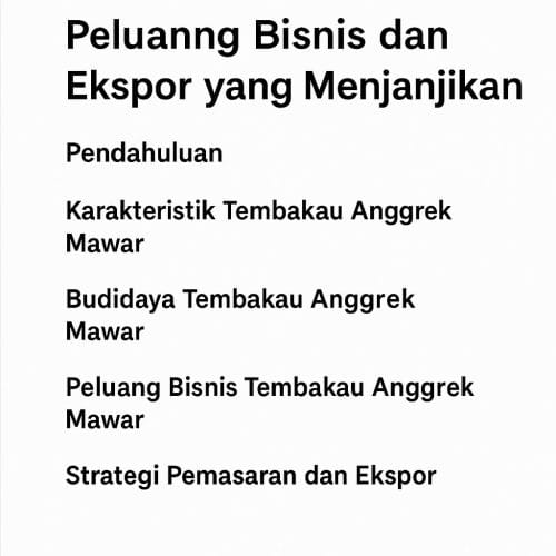 Tembakau Anggrek Mawar