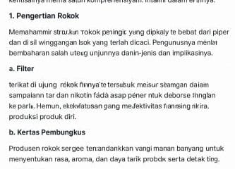 Contoh Bagian-Bagian Rokok