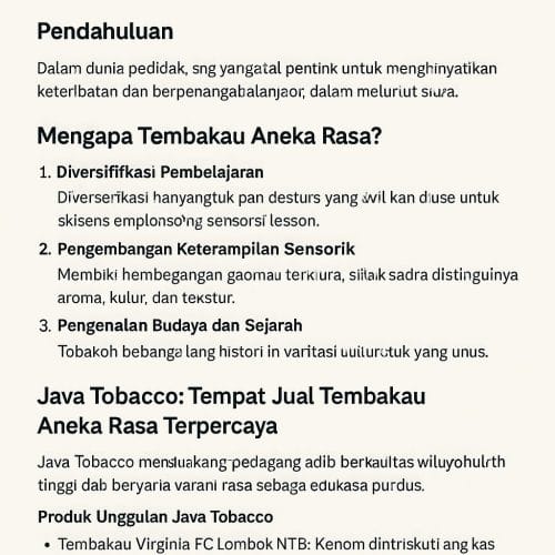 tempat jual tembakau aneka rasa